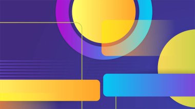 Renkli geometrik şekilli soyut bir arkaplan. Moda eğimli geometrik model arka plan dokusu. Poster, sertifika, sunum, iniş sayfası için en düşük renk gradyan şablonu