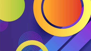 Renkli geometrik şekilli soyut bir arkaplan. Moda eğimli geometrik model arka plan dokusu. Poster, sertifika, sunum, iniş sayfası için en düşük renk gradyan şablonu