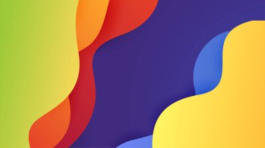 Renkli geometrik şekilli soyut bir arkaplan. Moda eğimli geometrik model arka plan dokusu. Poster, sertifika, sunum, iniş sayfası için en düşük renk gradyan şablonu