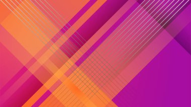Soyut mor ve turuncu arkaplan, geometrik yaratıcı ve minimum gradyan konsept. Sunum tasarımı, el ilanı, sosyal medya kapağı, web afişi, teknoloji afişi için modaya uygun taze renk