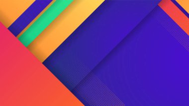 Renkli geometrik şekilli soyut bir arkaplan. Moda eğimli geometrik model arka plan dokusu. Poster, sertifika, sunum, iniş sayfası için en düşük renk gradyan şablonu