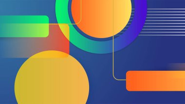 Renkli geometrik şekilli soyut bir arkaplan. Moda eğimli geometrik model arka plan dokusu. Poster, sertifika, sunum, iniş sayfası için en düşük renk gradyan şablonu