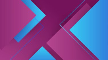 Mavi ve mor gradyan minimum soyut arkaplan. Vektör soyut grafik tasarım sancak deseni sunum arkaplan şablonu.