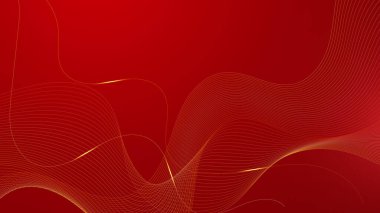 Modern kırmızı soyut gelecek teknolojisi arka planı. Kırmızı gradyan üzerinde soyut çizgiler desen teknolojisi. Vektör soyut grafik tasarım sancak deseni sunum arkaplan şablonu.