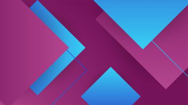 Mavi ve mor gradyan minimum soyut arkaplan. Vektör soyut grafik tasarım sancak deseni sunum arkaplan şablonu.