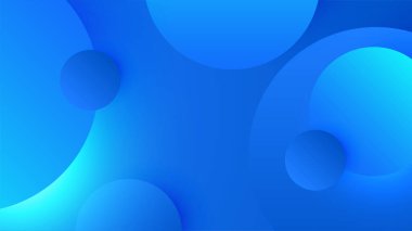 Çemberli soyut mavi eğimli arkaplan