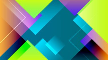 Renk eğimli arka planlar, soyut geometrik kare kalıplar, vektör modu tasarımları. Satır renk eğiminde basit asgari elementler, modern şablon arkaplanı