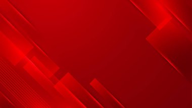 Modern kırmızı soyut gelecek teknolojisi arka planı. Kırmızı gradyan üzerinde soyut çizgiler desen teknolojisi. Vektör soyut grafik tasarım sancak deseni sunum arkaplan şablonu.