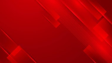 Modern kırmızı soyut gelecek teknolojisi arka planı. Kırmızı gradyan üzerinde soyut çizgiler desen teknolojisi. Vektör soyut grafik tasarım sancak deseni sunum arkaplan şablonu.