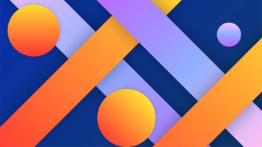 Soyut dinamik mavi turuncu kırmızı ve turuncu gradyan