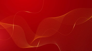 Modern kırmızı soyut gelecek teknolojisi arka planı. Kırmızı gradyan üzerinde soyut çizgiler desen teknolojisi. Vektör soyut grafik tasarım sancak deseni sunum arkaplan şablonu.