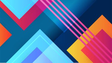 Soyut dinamik mavi turuncu kırmızı ve turuncu gradyan