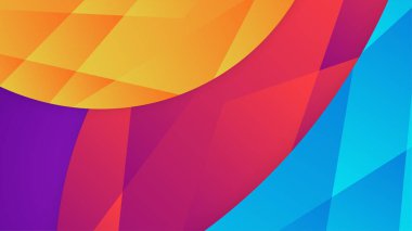 Soyut dinamik mavi turuncu kırmızı ve turuncu gradyan