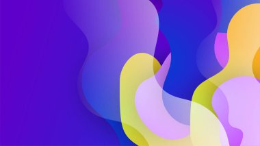 Üst üste binen desenli katman ve geometrik şekilli renkli soyut 3d boyut arkaplanı