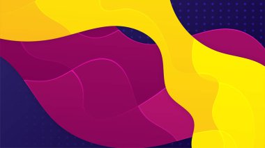 Üst üste binen desenli katman ve geometrik şekilli renkli soyut 3d boyut arkaplanı