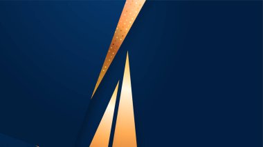 Soyut mavi ve altın şekilli arkaplan