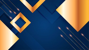 Soyut mavi ve altın şekilli arkaplan