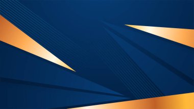 Soyut mavi ve altın şekilli arkaplan