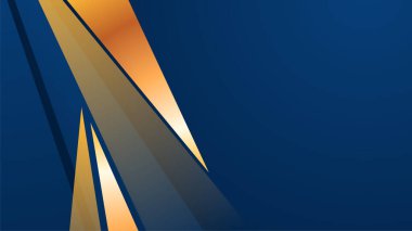 Soyut mavi ve altın şekilli arkaplan