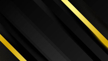 Soyut siyah ve altın şekiller arkaplan