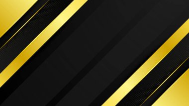 Soyut siyah ve altın şekiller arkaplan