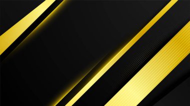 Soyut siyah ve altın şekiller arkaplan