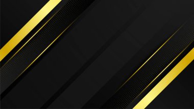 Soyut siyah ve altın şekiller arkaplan