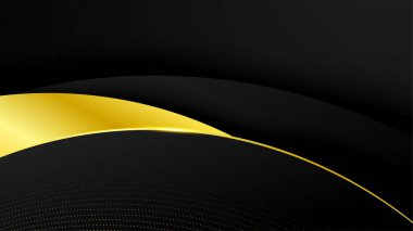 Soyut siyah ve altın şekiller arkaplan