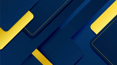 Geometrik çizgi şekilli soyut altın ve mavi arkaplan
