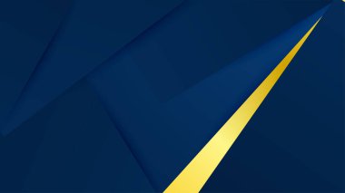 Geometrik çizgi şekilli soyut altın ve mavi arkaplan