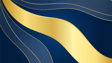 Soyut Mavi ve Altın Arkaplan