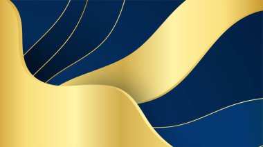 Soyut Mavi ve Altın Arkaplan