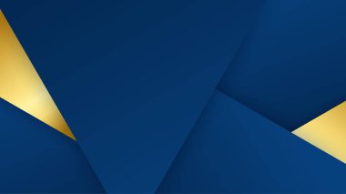 Soyut mavi ve altın şekilli arkaplan