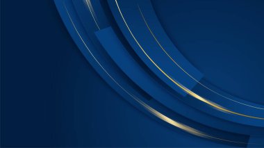 Soyut mavi ve altın şekilli arkaplan