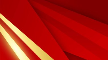 Soyut kırmızı ve altın rengi lüks arka plan