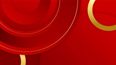 Soyut kırmızı ve altın rengi lüks arka plan