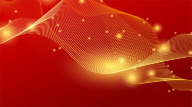 Soyut kırmızı ve altın rengi lüks arka plan