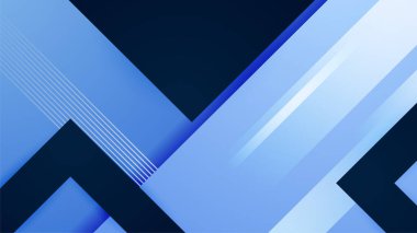 Soyut siyah ve açık mavi kontrastlı arka plan ışık, hareket hızı, üst üste binme katmanı, geometrik şekil ve doku ile. Vektör soyut grafik tasarım bayrak desen sunumu web şablonu.