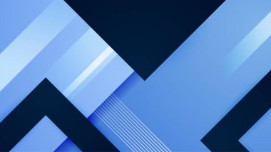 Soyut siyah ve açık mavi kontrastlı arka plan ışık, hareket hızı, üst üste binme katmanı, geometrik şekil ve doku ile. Vektör soyut grafik tasarım bayrak desen sunumu web şablonu.