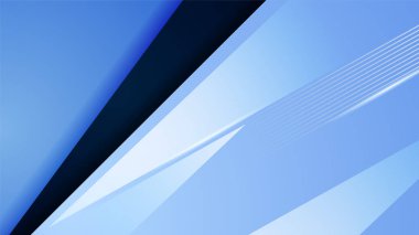 Soyut siyah ve açık mavi kontrastlı arka plan ışık, hareket hızı, üst üste binme katmanı, geometrik şekil ve doku ile. Vektör soyut grafik tasarım bayrak desen sunumu web şablonu.