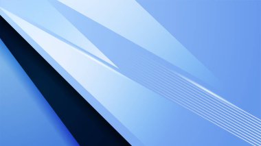 Soyut siyah ve açık mavi kontrastlı arka plan ışık, hareket hızı, üst üste binme katmanı, geometrik şekil ve doku ile. Vektör soyut grafik tasarım bayrak desen sunumu web şablonu.