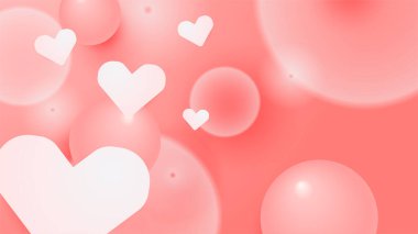 Aşk kalp şekilli kırmızı arka plan. Sevgililer Günü için tasarım şablonu