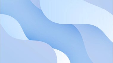 Dalga eğrisi ile soyut açık mavi ve beyaz gradyan minimum arkaplan. Sunum tasarımı, el ilanı, sosyal medya kapağı, web afişi, teknoloji afişi için modern moda taze renk