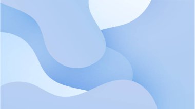 Dalga eğrisi ile soyut açık mavi ve beyaz gradyan minimum arkaplan. Sunum tasarımı, el ilanı, sosyal medya kapağı, web afişi, teknoloji afişi için modern moda taze renk