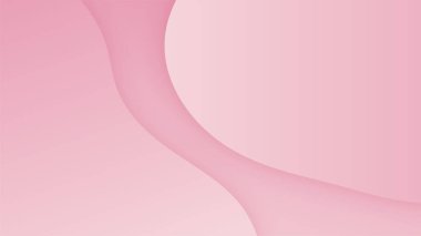 Geometrik şekilli soyut pembe arka plan, ışık, şerit, dalga, eğri, üçgen ve daire. Sevgililer Günü konsepti geçmişi. Vektör illüstrasyonu.