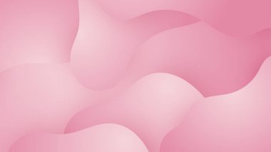 Geometrik şekilli soyut pembe arka plan, ışık, şerit, dalga, eğri, üçgen ve daire. Sevgililer Günü konsepti geçmişi. Vektör illüstrasyonu.