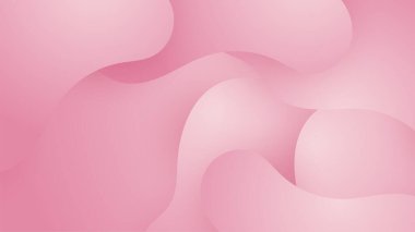 Geometrik şekilli soyut pembe arka plan, ışık, şerit, dalga, eğri, üçgen ve daire. Sevgililer Günü konsepti geçmişi. Vektör illüstrasyonu.