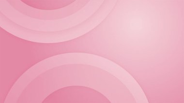 Geometrik şekilli soyut pembe arka plan, ışık, şerit, dalga, eğri, üçgen ve daire. Sevgililer Günü konsepti geçmişi. Vektör illüstrasyonu.