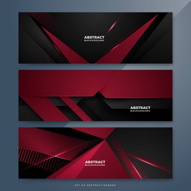 Soyut siyah ve kırmızı tasarım afiş arkaplanı