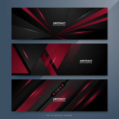 Soyut siyah ve kırmızı tasarım afiş arkaplanı